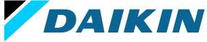 Daikin company logo with blue swoosh